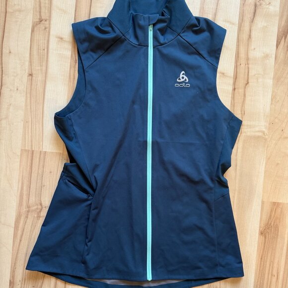 Odlo Jackets & Blazers - Odlo Women's Navy Running Vest